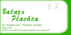 balazs plachta business card